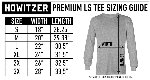 Howitzer Style Men's T-Shirt Land Of The Free Military Grunt MFG