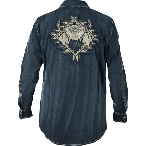 Affliction Women's Button Down ALBATROSS L/S Shirt Biker