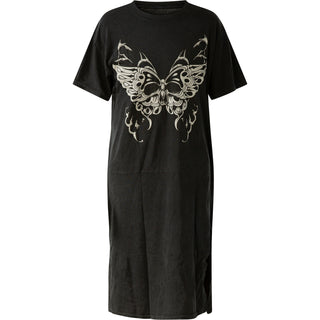 Affliction Women's T-Shirt Sidney Slit Dress