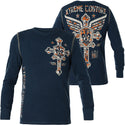 Xtreme Couture AFFLICTION Men's Thermal L/S SOLDIER OF FAITH Biker Wings