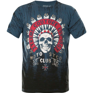XTREME COUTURE Men's Short Sleeve CHIEF MOTOR CLUB Crewneck T-Shirt